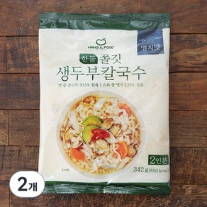 한둘푸드 쫄깃 생두부 칼국수 멸치맛 2인분, 342g, 2개