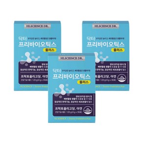 에이치엘사이언스 닥터프리바이오틱스 플러스 유산균 30p, 120g, 3박스