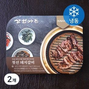 삼원가든 첫선 돼지갈비 (냉동), 1kg, 2개