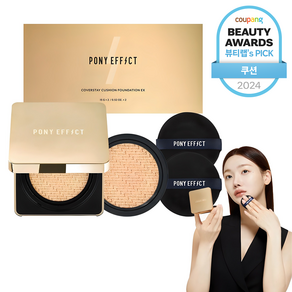 포니이펙트 커버스테이 쿠션 파운데이션 EX 본품 15g + 리필 15g, 웜21호내추럴아이보리, 1개