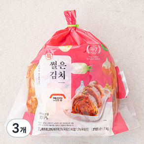 예소담 특 썰은 김치, 1kg, 3개