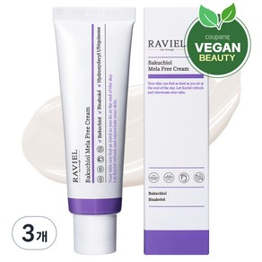 RAVIEL 바쿠치올 멜라프리 크림, 50ml, 3개