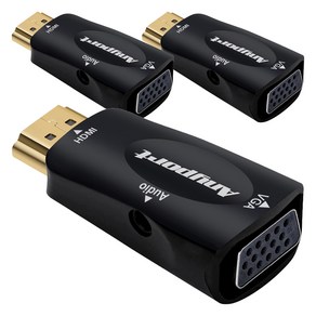 애니포트 VGA to HDMI+스테레오 젠더 AP-HVGA 3개입, 1개