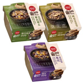 햇반 솥반 버섯 영양밥 200g 6p + 뿌리채소 영양밥 200g 6p + 흑미 영양밥 200g 6p, 1세트