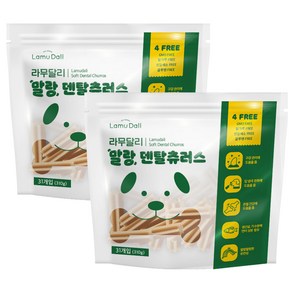 라무달리 말랑 덴탈츄러스 31개입, 연어 + 생선살 혼합맛, 310g, 2개