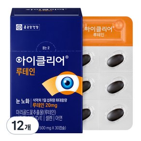 아이클리어 루테인 15g, 30정, 12개