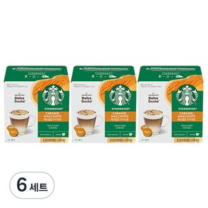 스타벅스 캐러멜향 마키아토 커피캡슐 5.5g x 6p + 밀크캡슐 15.8g x 6p, 6세트, 6개