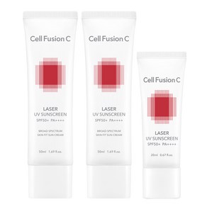 셀퓨전씨 레이저 유브이 썬스크린 50ml x 2p + 20ml 세트 SPF50+ PA++++, 1개