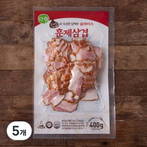 다향 슬라이스 돼지 훈제삼겹, 400g, 5개