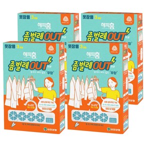 유한양행 해피홈 좀벌레 아웃 방충제 옷장용 무향 3p, 8.1g, 4개