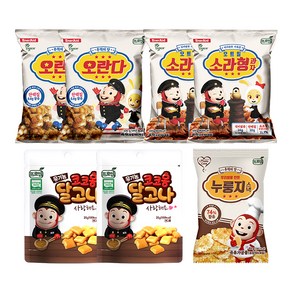 프로엠 추억의 과자 누룽지 스낵 85g + 오란다 100g x 2p + 소라형과자 100g x 2p + 달고나 25g x 2p 세트