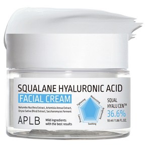 APLB 스쿠알란 히알루론산 페이셜 크림, 55ml, 1개