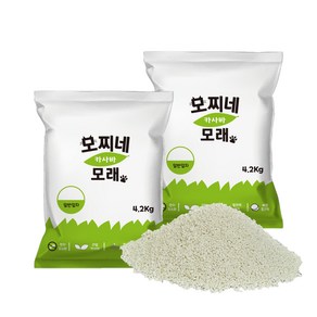 모찌네 카사바 고양이 모래 일반입자, 4.2kg, 2개, 무향