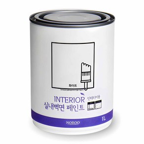 노루페인트 실내 벽면용 페인트, 화이트, 1L, 1개