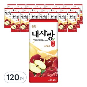 웅진 내사랑 사과 드링크팩, 185ml, 120개