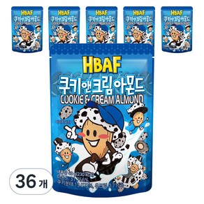 바프 쿠키앤크림 아몬드, 40g, 36개