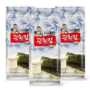 광천김 3대째 달인 파래 조각김, 55g, 3개