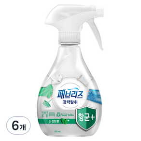 페브리즈 항균플러스 섬유탈취제 본품, 370ml, 6개, 산뜻한향