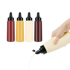 키텐실 투웨이 2단계 굵기조절 원터치 소스통 블랙, 5개, 350ml