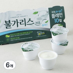 남양유업 떠먹는 불가리스 플레인 요구르트 10개입, 850g, 6개