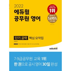 2022 에듀윌 공무원 영어 단기 공략 핵심 요약집