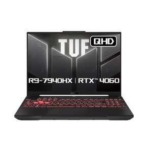 에이수스 2024 TUF 게이밍 A16 라이젠9 라이젠 7000 시리즈 지포스 RTX 4060 FA607PV-QT076, Mecha Gay, 2TB, 32GB, Win11 Home