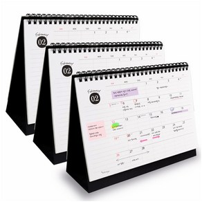 아이씨엘디자인 Desk Schedule Calenda 2025, 블랙, 3개