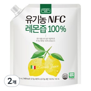 내추럴박스 유기농 NFC 레몬즙, 2개, 500ml