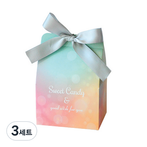 도나앤데코 sweet candy 그라데이션 상자 S 10p + 그레이리본 10p, 혼합 색상, 3세트