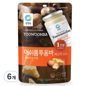 청정원 싱글 파우치 머쉬룸 투움바 파스타 소스, 150g, 6개