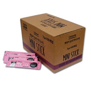 캣퓨어 고양이 미니스틱 짜먹는 간식, 닭가슴살 + 시푸드 혼합맛, 7g, 100개