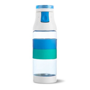 미르 실리콘 원터치 스포츠 물병 TB1505, 블루, 500ml