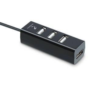 플레오맥스 USB 2.0 4포트 허브 PUH-K204, 블랙, 1개