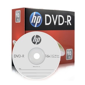 HP DVD-R 슬림케이스 공디스크 16X 4.7GB 10p, 1개