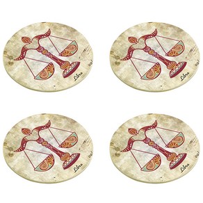 스토어33 빈티지 별자리 컵받침 4p, L, 가로 9cm x 세로 9cm x 두께 0.5cm, 4개