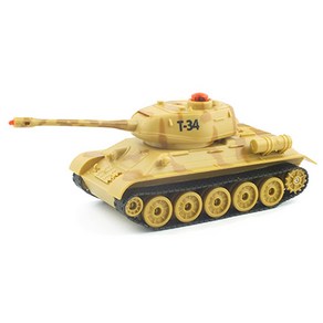 레프리카 2.4GHz 1/32 배틀탱크 R/C T-34 RC 탱크 YAK107016CA, 혼합 색상, 1개