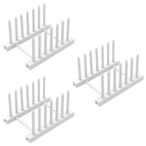 블럭마트 주방 접시꽂이 정리대, 3개, 화이트