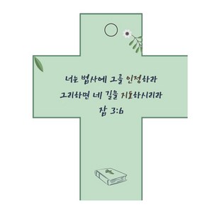 조이랜드 성경말씀 차량용걸이 coss 2 잠3장6절, 초록, 1개