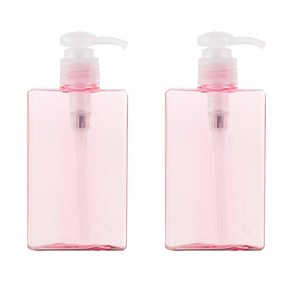 DM 뷰티 화장품 펌프 공병 450ml, 라이트 핑크, 2개