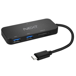 넥스트 C타입 멀티허브 USB3.0 2포트/SD/MicoSD/CF 카드리더, NEXT 9713TCU3, 혼합 색상