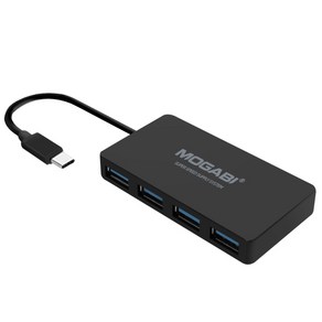 모가비 USB 3.1 C타입 4포트 허브 MOG-073, 블랙, 1개