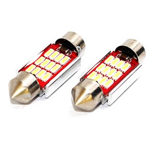 렉서스 맥스파워 광 12LED 실내등 캔버스타입 무극성 알루미늄 바디 36mm, 혼합 색상, 2개