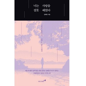 너는 사랑을 잘못 배웠다:사랑은 원하지만 상처는 싫은 너에게, 시드앤피드, 김해찬 저