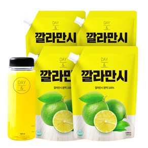 데이앤 황토농원 깔라만시 원액 1L x 4p + 보틀