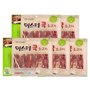 도그펜시아 미스터쿡 슬라이스 간식, 소고기, 300g, 5개