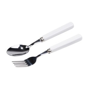 블룸엣홈 화이트 젠 샐러드스푼 3p + 샐러드포크 3p, 혼합 색상