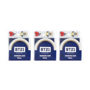 라인프렌즈 BT21 마스킹테이프 15mm, 단체, 3개