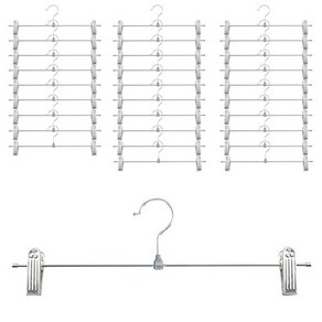 자국방지 스틸 바지걸이, 혼합 색상, 30개
