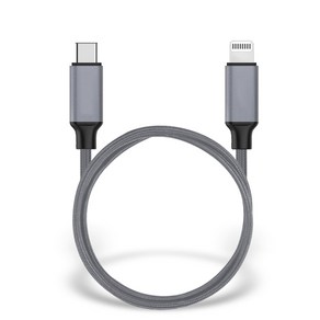 디씨네트워크 USB C to 8핀 라이트닝 아이폰 PD 고속 충전케이블 1.2m, 그레이, 1개