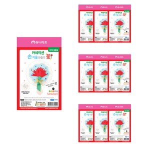 유니아트 카네이션 손거울 만들기 세트, 꽃, 10세트